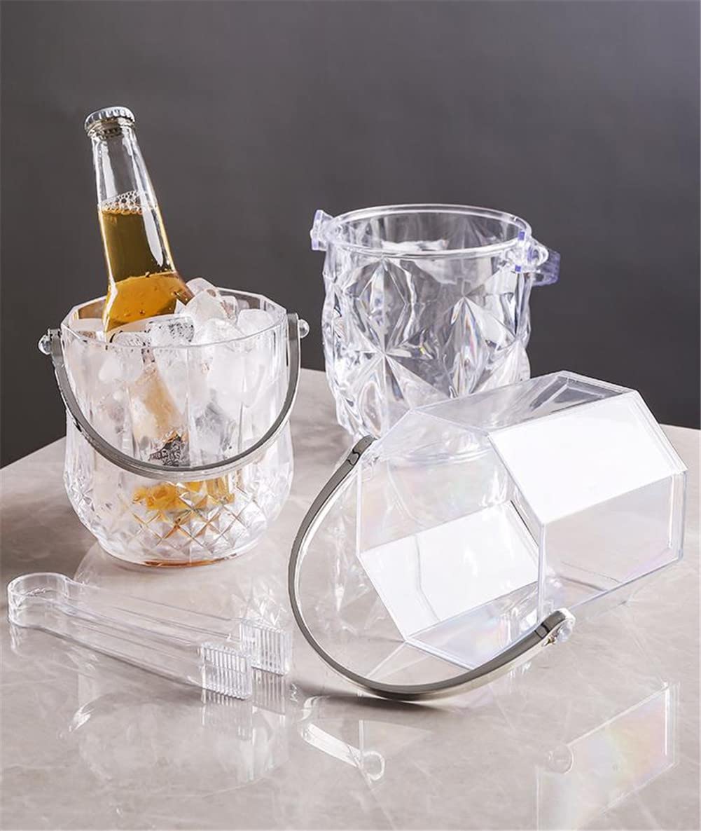 Amazon | ワインクーラー アイスペール クリアボトル トング付き